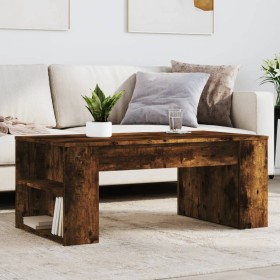 Engineered wood smoked oak coffee table 102x55x42 cm by , Coffee table - Ref: Foro24-831858, Price: 72,87 €, Discount: %