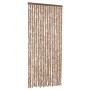 Chenille beige and dark brown anti-fly curtain 56x200 cm by , Mosquito nets for windows - Ref: Foro24-377319, Price: 35,88 €,...