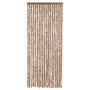 Chenille beige and dark brown anti-fly curtain 56x200 cm by , Mosquito nets for windows - Ref: Foro24-377319, Price: 35,88 €,...