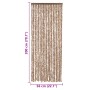 Chenille beige and dark brown anti-fly curtain 56x200 cm by , Mosquito nets for windows - Ref: Foro24-377319, Price: 35,88 €,...