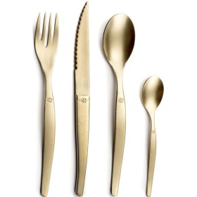 Lou Laguiole 16-Piece Jet Stonewash Champagne Cutlery Set by Lou Laguiole, Cutlery sets - Ref: Foro24-431635, Price: 68,99 €,...