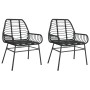 Gartenstühle, 2 Stück, schwarzes Kunststoff-Rattan von , Gartenstühle - Ref: Foro24-369091, Preis: 108,39 €, Rabatt: %