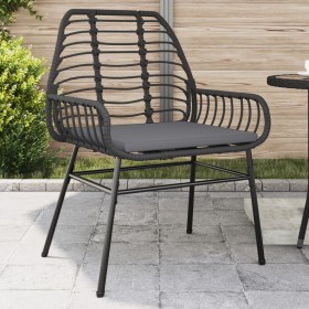 Garden armchairs with cushions 2 pcs black synthetic rattan by , Garden chairs - Ref: Foro24-369093, Price: 119,48 €, Discoun...