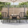 Garden armchairs with cushions 2 pcs black synthetic rattan by , Garden chairs - Ref: Foro24-369093, Price: 119,58 €, Discoun...