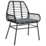 Garden armchairs with cushions 2 pcs black synthetic rattan by , Garden chairs - Ref: Foro24-369093, Price: 119,58 €, Discoun...