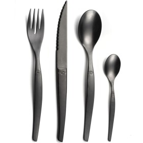 Lou Laguiole 16-Piece Cutlery Set Jet Stonewash Black by Lou Laguiole, Cutlery sets - Ref: Foro24-431636, Price: 85,99 €, Dis...