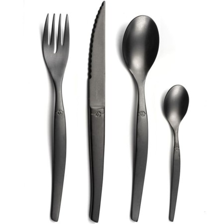 Lou Laguiole Set de cubiertos de 16 piezas Jet stonewash negro de Lou Laguiole, Juegos de cubertería - Ref: Foro24-431636, Pr...