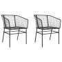 Garden chairs 2 units black synthetic rattan by , Garden chairs - Ref: Foro24-369098, Price: 108,86 €, Discount: %