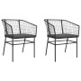 Gartensofas mit Kissen, 2 Stück, schwarzes Kunststoffrattan von , Gartenstühle - Ref: Foro24-369100, Preis: 106,03 €, Rabatt: %