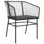 Garden armchairs with cushions 2 pcs black synthetic rattan by , Garden chairs - Ref: Foro24-369100, Price: 106,03 €, Discoun...