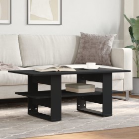 Black engineered wood coffee table 102x55x42 cm by , Coffee table - Ref: Foro24-823262, Price: 56,04 €, Discount: %