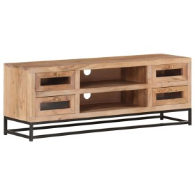 Solid acacia wood TV cabinet 110x30x40 cm by vidaXL, TV Furniture - Ref: Foro24-323503, Price: 207,99 €, Discount: %