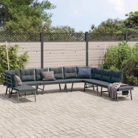 Gartenbankkissen 7-teiliges Set, Stahl mit schwarzer Pulverbeschichtung. von , Gartensets - Ref: Foro24-3283728, Preis: 727,7...