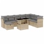 9-piece garden sofa set with beige synthetic rattan cushions by , Garden sets - Ref: Foro24-3274709, Price: 636,39 €, Discoun...