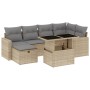 Gartensofagarnitur 7-teilig mit Kissen aus synthetischem Rattan in Beige. von , Gartensets - Ref: Foro24-3274819, Preis: 537,...