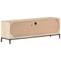 TV-Schrank aus massivem Mangoholz und natürlichem Rohrgeflecht, 120 x 30 x 40 cm von vidaXL, TV-Möbel - Ref: Foro24-323510, P...