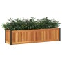 Massive Blumenkasten aus Akazienholz und Stahl 110x30x27,5 cm von , Töpfe und Pflanzgefäße - Ref: Foro24-367615, Preis: 76,99...