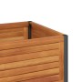 Planter with solid acacia wood shelf and steel 80x45x80 cm by , Pots and planters - Ref: Foro24-367617, Price: 115,10 €, Disc...