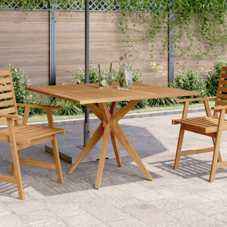 Mesa de jardín cuadrada madera maciza de acacia 110x110x75 cm de , Mesas de jardín - Ref: Foro24-367837, Precio: 181,09 €, De...