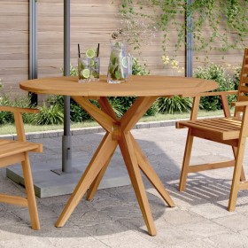 Round garden table made of solid acacia wood Ø110x75 cm by , Garden tables - Ref: Foro24-367835, Price: 195,23 €, Discount: %