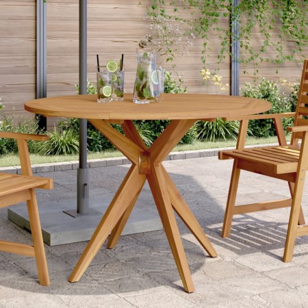 Round garden table made of solid acacia wood Ø110x75 cm by , Garden tables - Ref: Foro24-367835, Price: 195,00 €, Discount: %