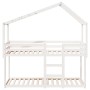 Bunk bed with solid white pine wood roof 80x200 cm by , Beds and slatted bases - Ref: Foro24-3282042, Price: 235,38 €, Discou...