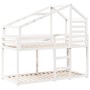 Bunk bed with solid white pine wood roof 90x190 cm by , Beds and slatted bases - Ref: Foro24-3281973, Price: 231,99 €, Discou...