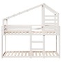 Bunk bed with solid white pine wood roof 90x190 cm by , Beds and slatted bases - Ref: Foro24-3281973, Price: 231,99 €, Discou...