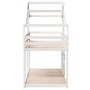 Bunk bed with solid white pine wood roof 90x190 cm by , Beds and slatted bases - Ref: Foro24-3281973, Price: 231,99 €, Discou...