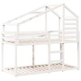 Bunk bed with solid white pine wood roof 90x200 cm by , Beds and slatted bases - Ref: Foro24-3281971, Price: 275,34 €, Discou...