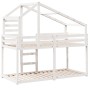 Bunk bed with solid white pine wood roof 90x200 cm by , Beds and slatted bases - Ref: Foro24-3281971, Price: 275,34 €, Discou...