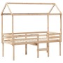 High bed with solid pine wood roof 90x200 cm by , Beds and slatted bases - Ref: Foro24-3282132, Price: 231,45 €, Discount: %