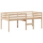 High bed with solid pine wood roof 90x200 cm by , Beds and slatted bases - Ref: Foro24-3282132, Price: 231,45 €, Discount: %