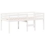 Cama alta con techo madera maciza de pino blanca 90x190 cm de , Camas y somieres - Ref: Foro24-3282139, Precio: 246,99 €, Des...