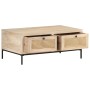 Solid mango wood and natural cane coffee table 90x50x37 cm by vidaXL, Coffee table - Ref: Foro24-323511, Price: 169,16 €, Dis...