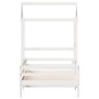 Estructura cama con techo madera maciza pino blanca 90x190 cm de , Camas y somieres - Ref: Foro24-3282166, Precio: 218,88 €, ...