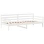 Sofá cama con techo madera maciza de pino blanco 90x200 cm de , Camas y somieres - Ref: Foro24-3282203, Precio: 205,92 €, Des...