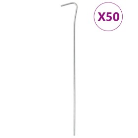 Clavijas para tienda 50 uds acero galvanizado 23 cm Ø6 mm de , Accesorios para tiendas de campaña - Ref: Foro24-4009328, Prec...