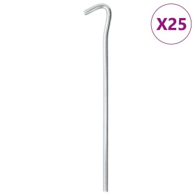 Clavijas para tienda 25 uds acero galvanizado 23 cm Ø7 mm de , Accesorios para tiendas de campaña - Ref: Foro24-4009335, Prec...