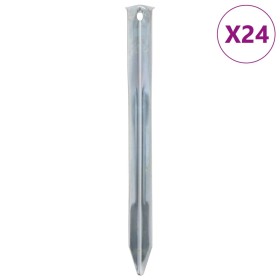 Tent pegs 24 pcs galvanized steel 22 cm Ø20 mm by , Tent Accessories - Ref: Foro24-4009337, Price: 15,75 €, Discount: %