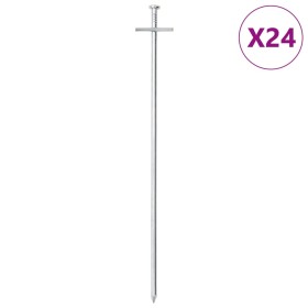 Zelte 24 Stück verzinkter Stahlstifte 29,5 cm Ø6 mm von , Zeltzubehör - Ref: Foro24-4009340, Preis: 18,90 €, Rabatt: %