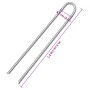 6 units of U-shaped tent pegs, galvanized steel, 41.5cm long, Ø12mm. by , Tent Accessories - Ref: Foro24-4009349, Price: 32,8...