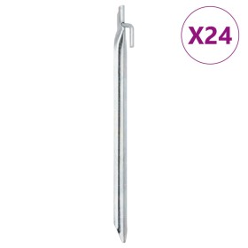 V-shaped tent pegs, 24 units, galvanized steel, 29.5cm long, Ø20mm. by , Tent Accessories - Ref: Foro24-4009354, Price: 18,99...