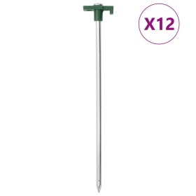 Tent pegs 12 pcs galvanized steel and PP 25 cm 7 mm by , Tent Accessories - Ref: Foro24-4009356, Price: 14,27 €, Discount: %