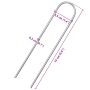 Ground U-shaped pegs, 25 units, galvanized steel, 15x3.5 cm by , Tent Accessories - Ref: Foro24-4009363, Price: 11,77 €, Disc...