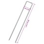 Ground U-shaped pegs, 25 units, galvanized steel, 20x4 cm. by , Tent Accessories - Ref: Foro24-4009361, Price: 15,06 €, Disco...