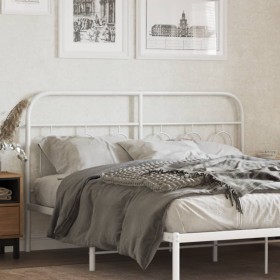 White metal headboard 137 cm by , Headboards and footboards - Ref: Foro24-377198, Price: 46,99 €, Discount: %