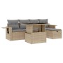 Gartensofa-Set mit 6-teiligen Kissen aus synthetischem Rattan in Beige. von , Gartensets - Ref: Foro24-3274969, Preis: 435,49...