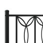 Bed frame with black metal headboard and footboard 75x190 cm by , Beds and slatted bases - Ref: Foro24-376136, Price: 80,66 €...