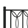 Bed frame with black metal headboard 100x190 cm by , Beds and slatted bases - Ref: Foro24-376122, Price: 75,99 €, Discount: %